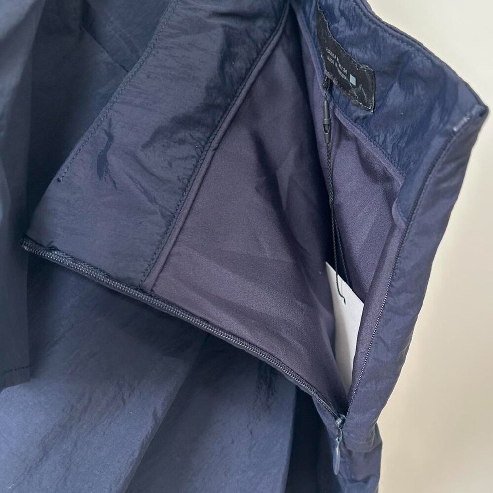 NWT Zara RARE navy blue adjustable waist mini skort with white side stripes - Picture 6 of 6